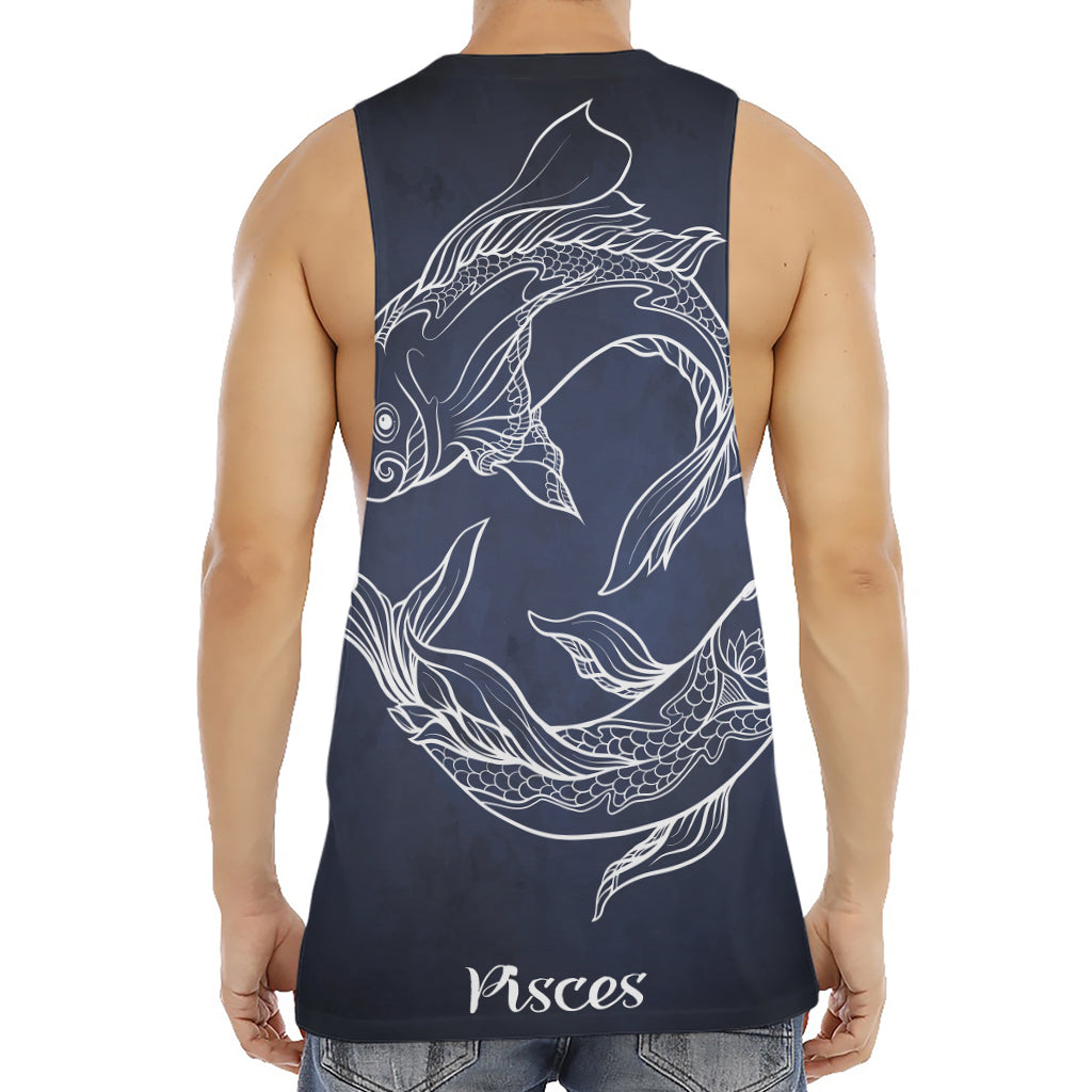 Astrology Pisces Sign Print Men's Muscle Tank Top