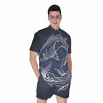 Astrology Pisces Sign Print Men's Rompers