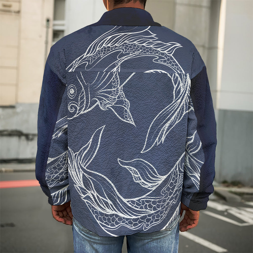 Astrology Pisces Sign Print Men's Shirt Jacket