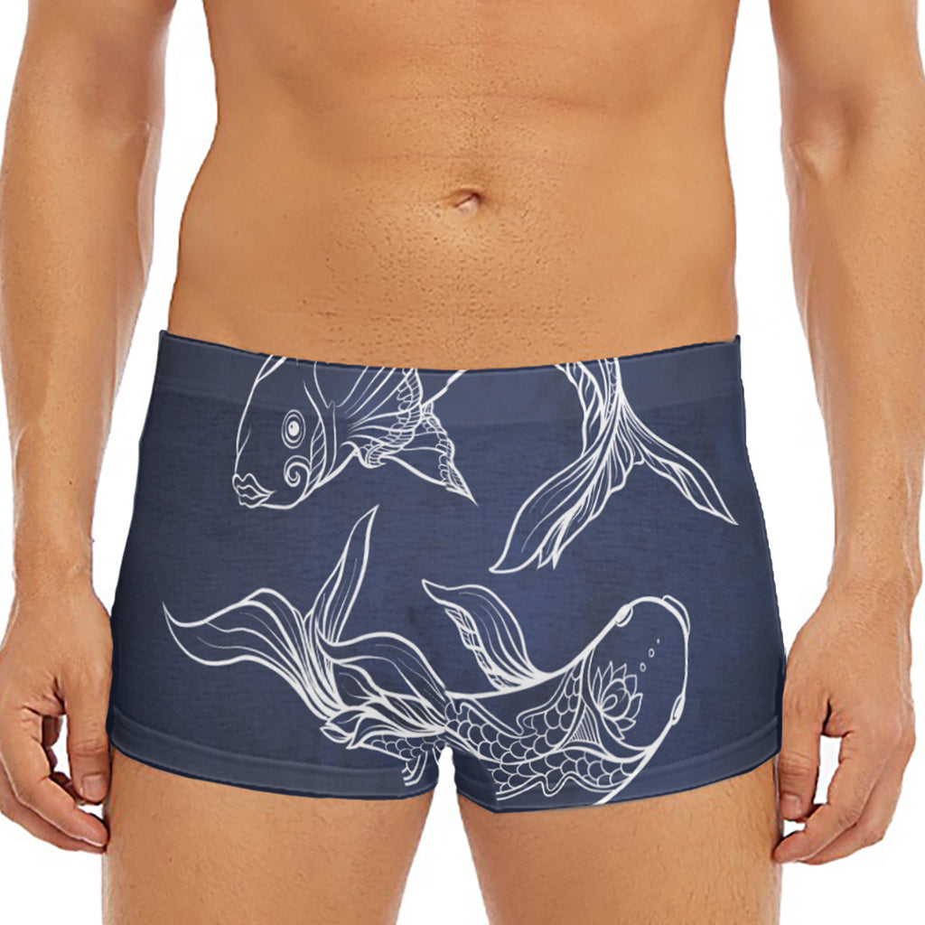 Astrology Pisces Sign Print Men's Short Boxer Briefs