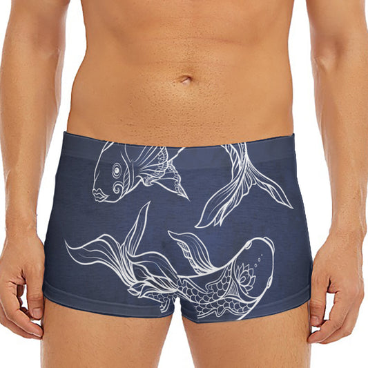 Astrology Pisces Sign Print Men's Short Boxer Briefs
