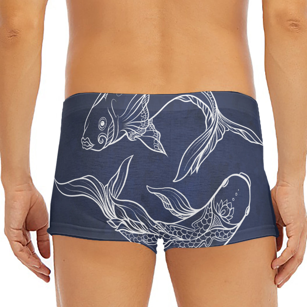 Astrology Pisces Sign Print Men's Short Boxer Briefs
