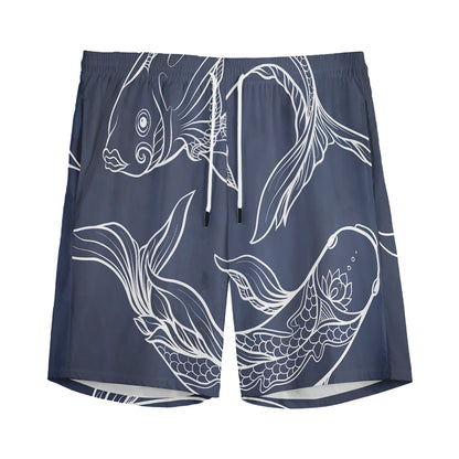 Astrology Pisces Sign Print Men's Sports Shorts