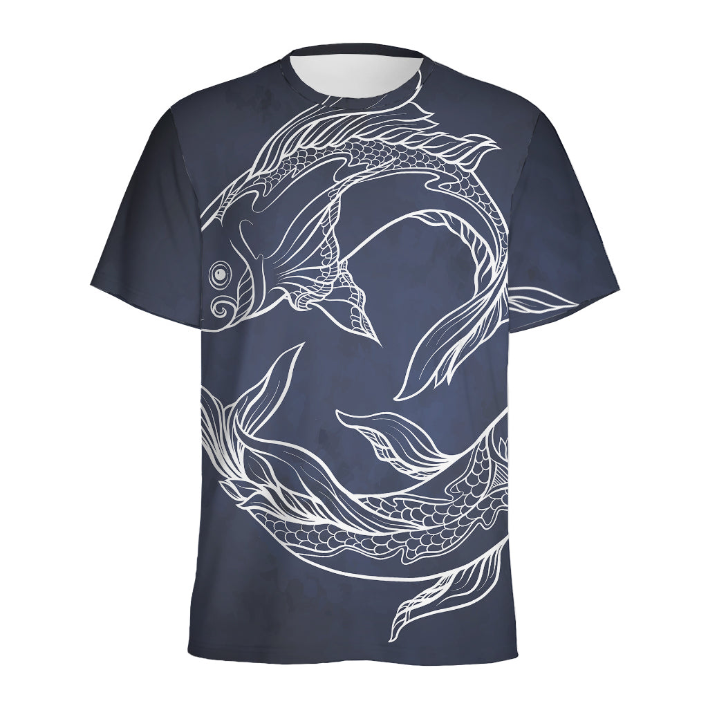 Astrology Pisces Sign Print Men's Sports T-Shirt