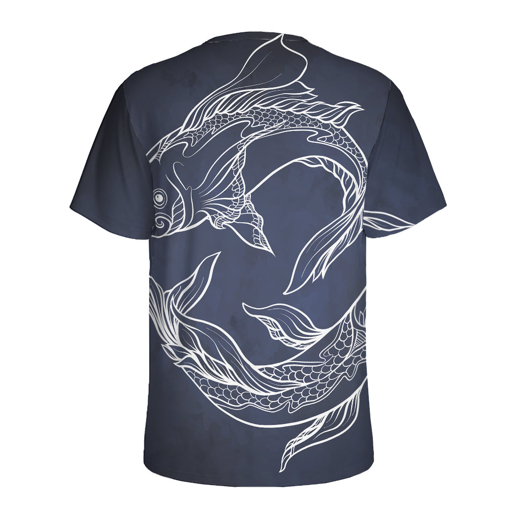 Astrology Pisces Sign Print Men's Sports T-Shirt