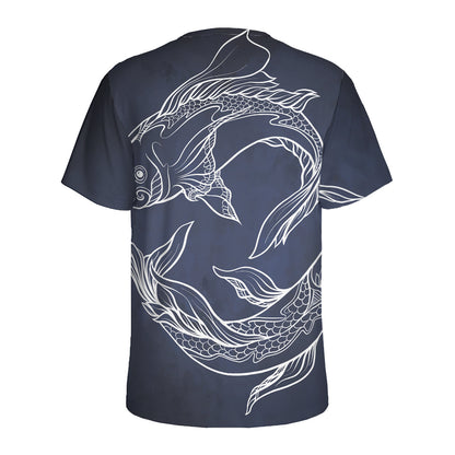 Astrology Pisces Sign Print Men's Sports T-Shirt