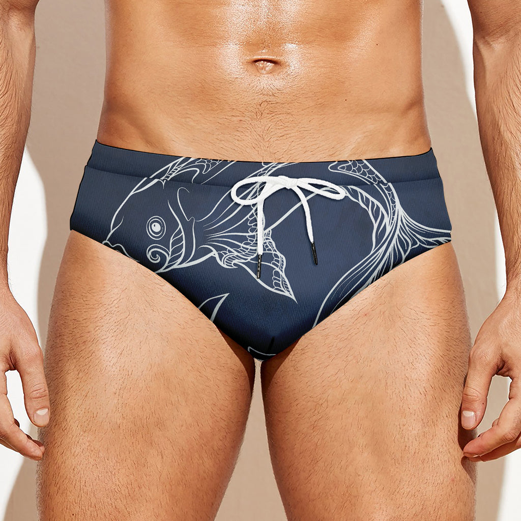 Astrology Pisces Sign Print Men's Swim Briefs