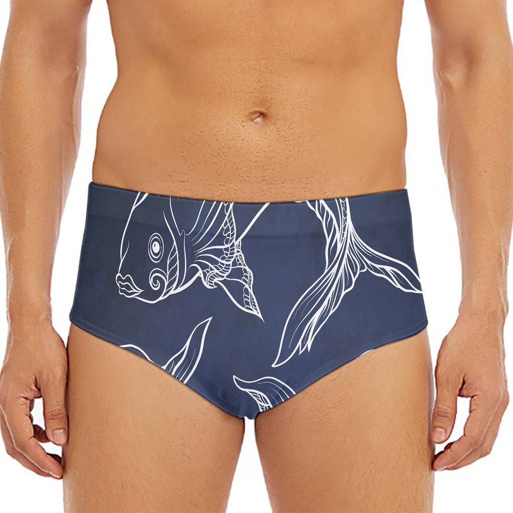Astrology Pisces Sign Print Men's Triangle Swim Briefs