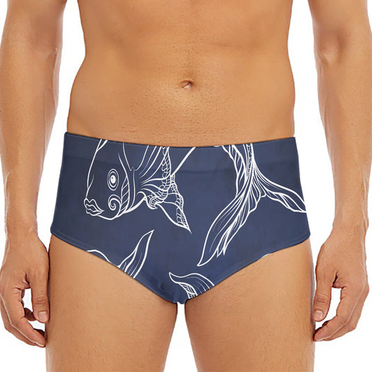 Astrology Pisces Sign Print Men's Triangle Swim Briefs