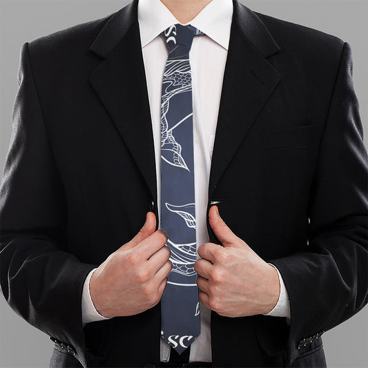 Astrology Pisces Sign Print Necktie