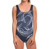 Astrology Pisces Sign Print One Piece Swimsuit