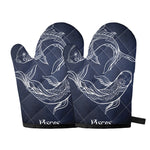 Astrology Pisces Sign Print Oven Mitts