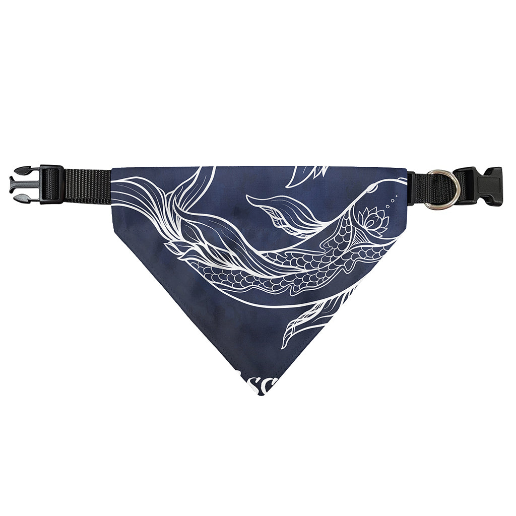 Astrology Pisces Sign Print Over The Collar Dog Bandana