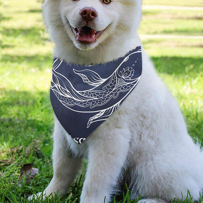 Astrology Pisces Sign Print Over The Collar Dog Bandana
