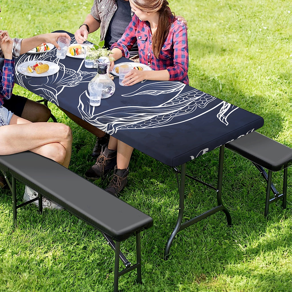 Astrology Pisces Sign Print Picnic Table Cover