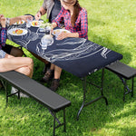 Astrology Pisces Sign Print Picnic Table Cover