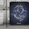 Astrology Pisces Sign Print Polyester Shower Curtain