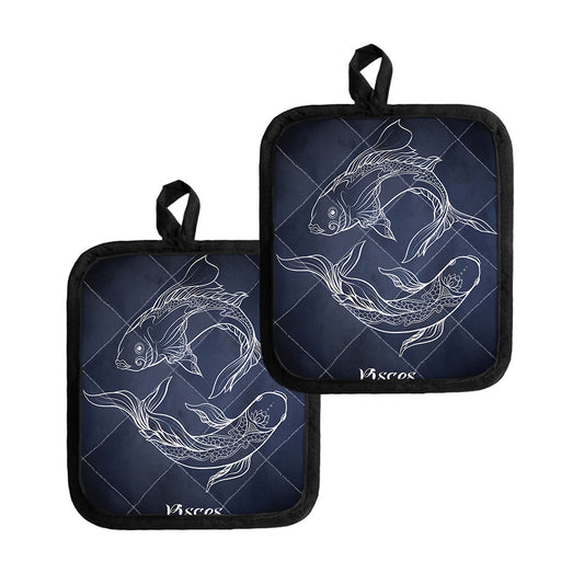 Astrology Pisces Sign Print Pot Holders
