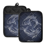Astrology Pisces Sign Print Pot Holders With Pocket
