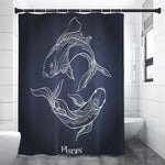 Astrology Pisces Sign Print Premium Shower Curtain
