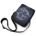 Astrology Pisces Sign Print Rectangular Crossbody Bag