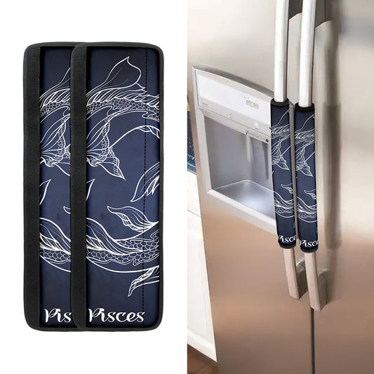 Astrology Pisces Sign Print Refrigerator Handle Covers