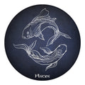 Astrology Pisces Sign Print Round Blanket