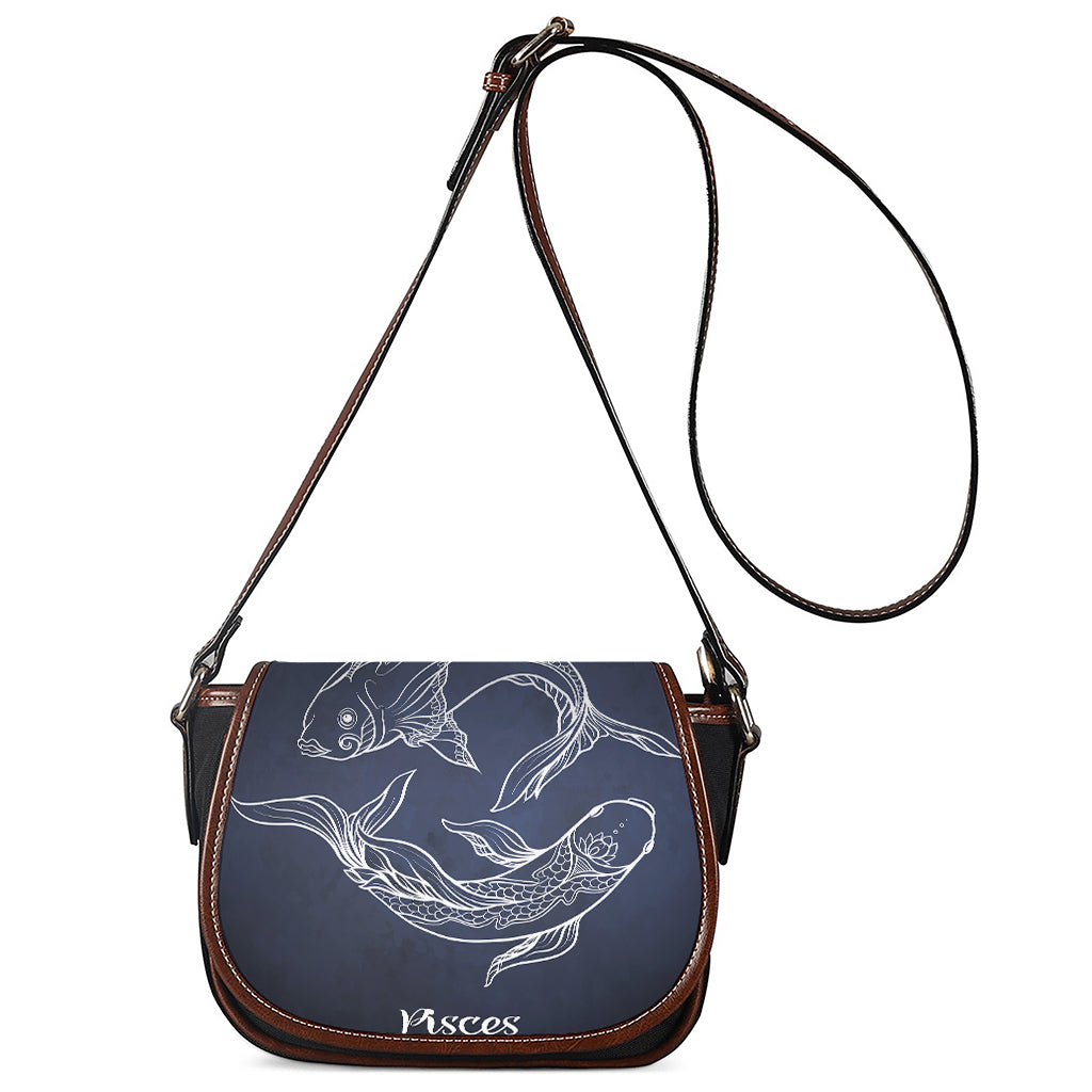 Astrology Pisces Sign Print Saddle Bag