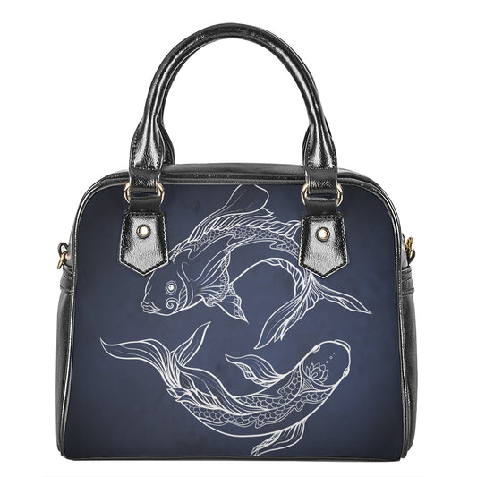 Astrology Pisces Sign Print Shoulder Handbag