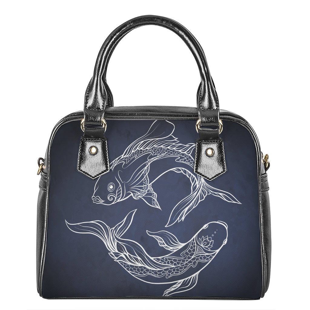 Astrology Pisces Sign Print Shoulder Handbag