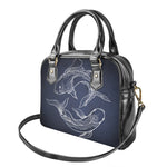 Astrology Pisces Sign Print Shoulder Handbag