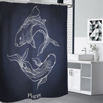 Astrology Pisces Sign Print Shower Curtain