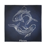 Astrology Pisces Sign Print Silk Bandana