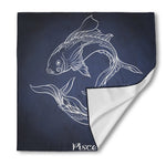 Astrology Pisces Sign Print Silk Bandana