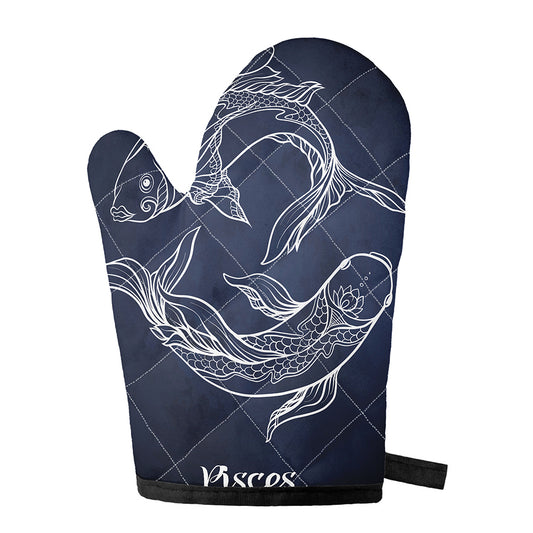 Astrology Pisces Sign Print Single Oven Mitt