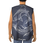 Astrology Pisces Sign Print Sleeveless Baseball Jersey