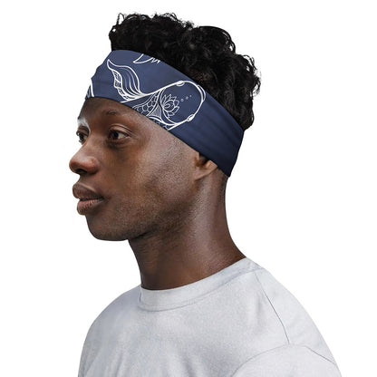 Astrology Pisces Sign Print Sports Headband