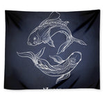 Astrology Pisces Sign Print Tapestry