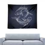 Astrology Pisces Sign Print Tapestry