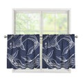 Astrology Pisces Sign Print Tier Curtains