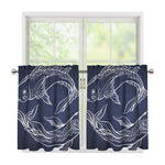 Astrology Pisces Sign Print Tier Curtains