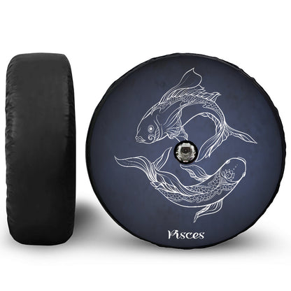 Astrology Pisces Sign Print Tire Cover With Camera Hole