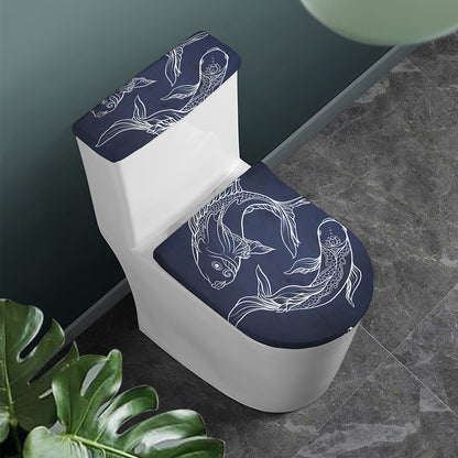 Astrology Pisces Sign Print Toilet Lid And Tank Cover Set