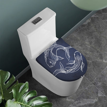 Astrology Pisces Sign Print Toilet Lid Cover