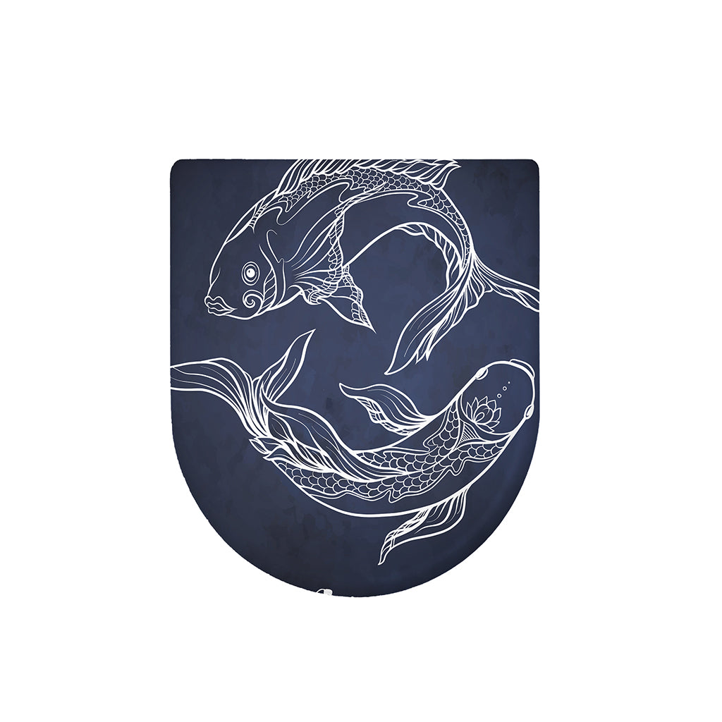 Astrology Pisces Sign Print Toilet Lid Cover