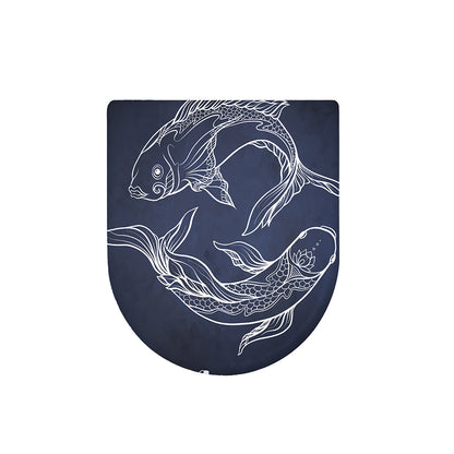 Astrology Pisces Sign Print Toilet Lid Cover