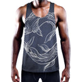 Astrology Pisces Sign Print Men's Workout Tank Top