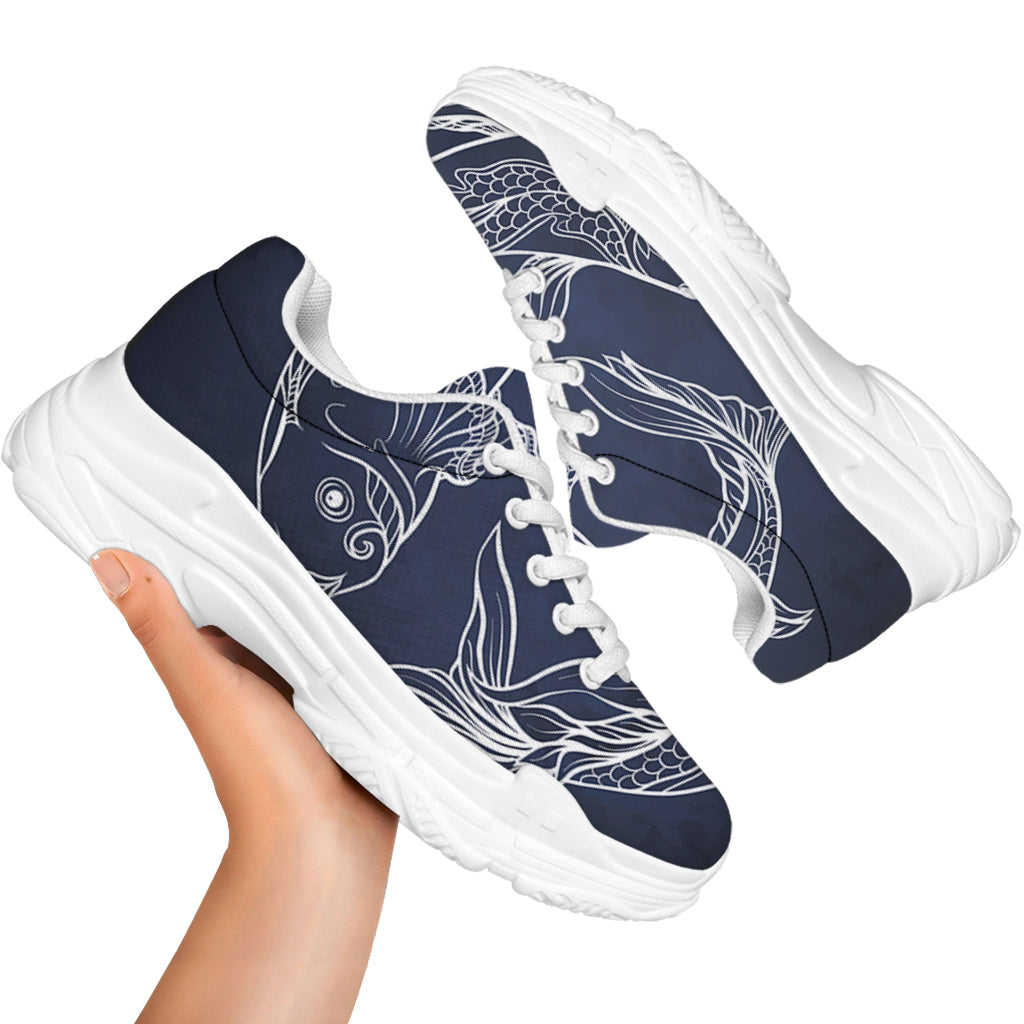 Astrology Pisces Sign Print White Chunky Shoes