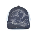 Astrology Pisces Sign Print White Mesh Trucker Hat