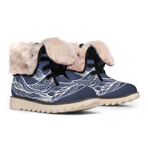 Astrology Pisces Sign Print Winter Boots